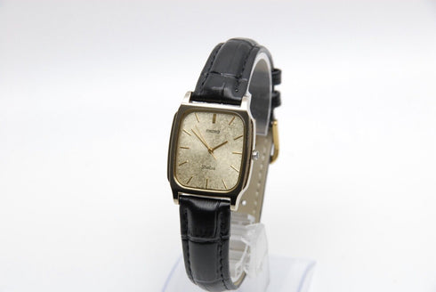 【 N MINT 】 Vintage Seiko Dolce 8N41-507A Gold Dial Quartz Men's Watch from JAPAN
